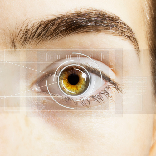 Screenshot of Eye-Shapes.com, Upload one photo and measure your eye form, tilt and spacing